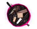 Open flat makeup bag small, pink
