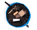 Open flat lay makeup bag small, blue